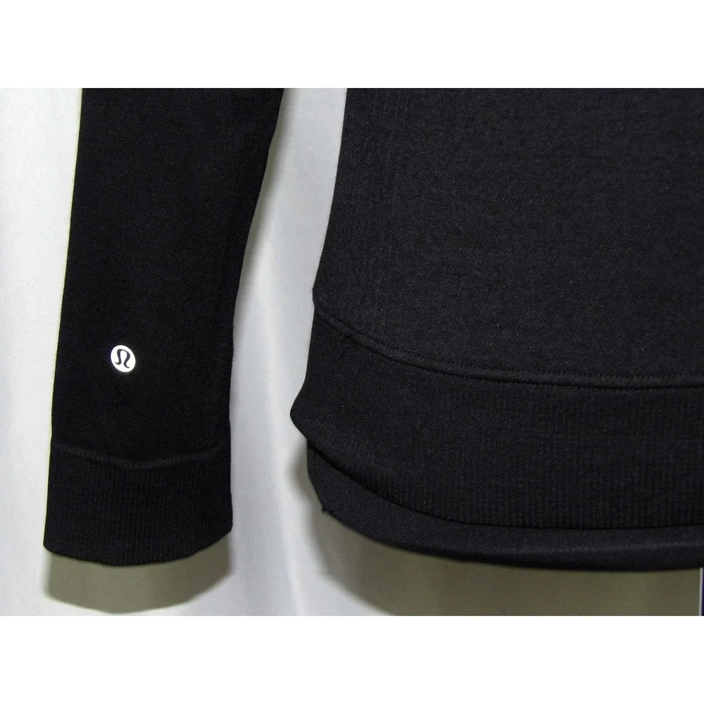 Lululemon Black Pull Over 1/4 Zip Stretch Athletic Running Jacket Men's Small